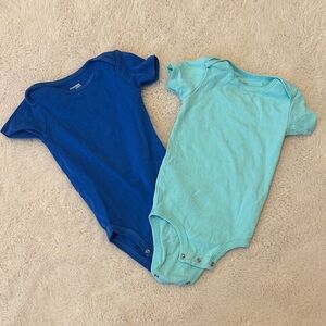 Simple Kids Bodysuits in Blue and Light Blue